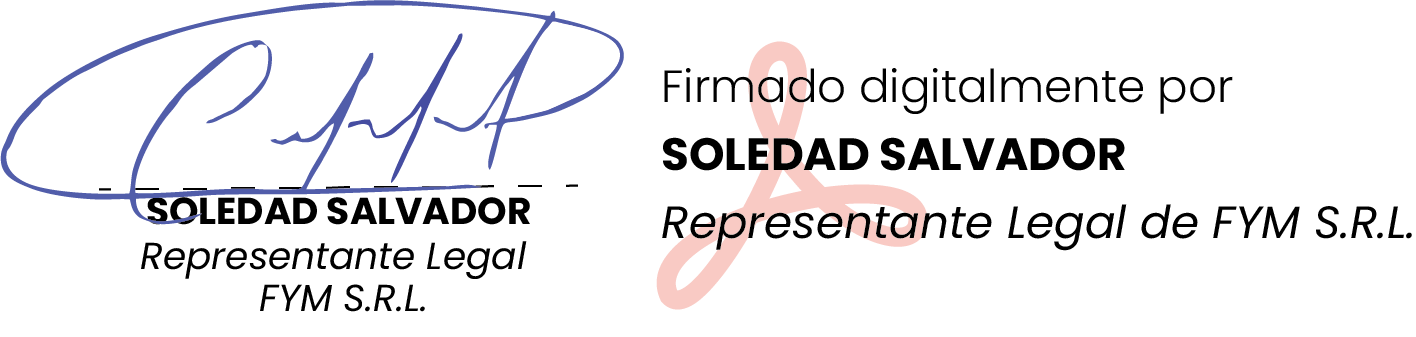 Firma del Representante